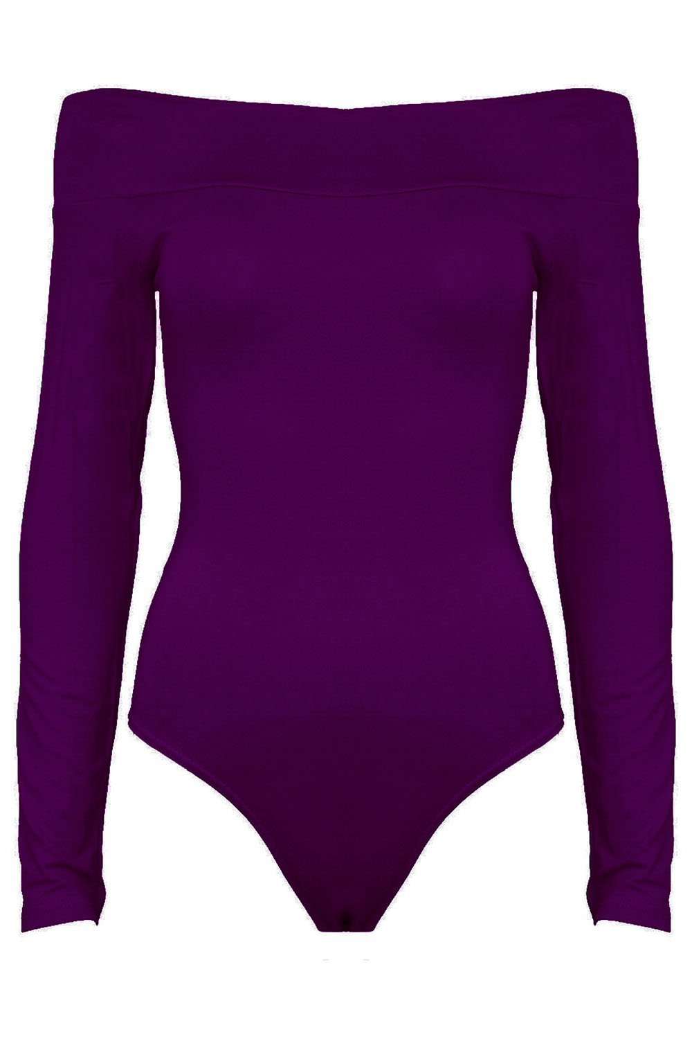 Ivy Off Shoulder Long Sleeve Jersey Bodysuit - bejealous-com