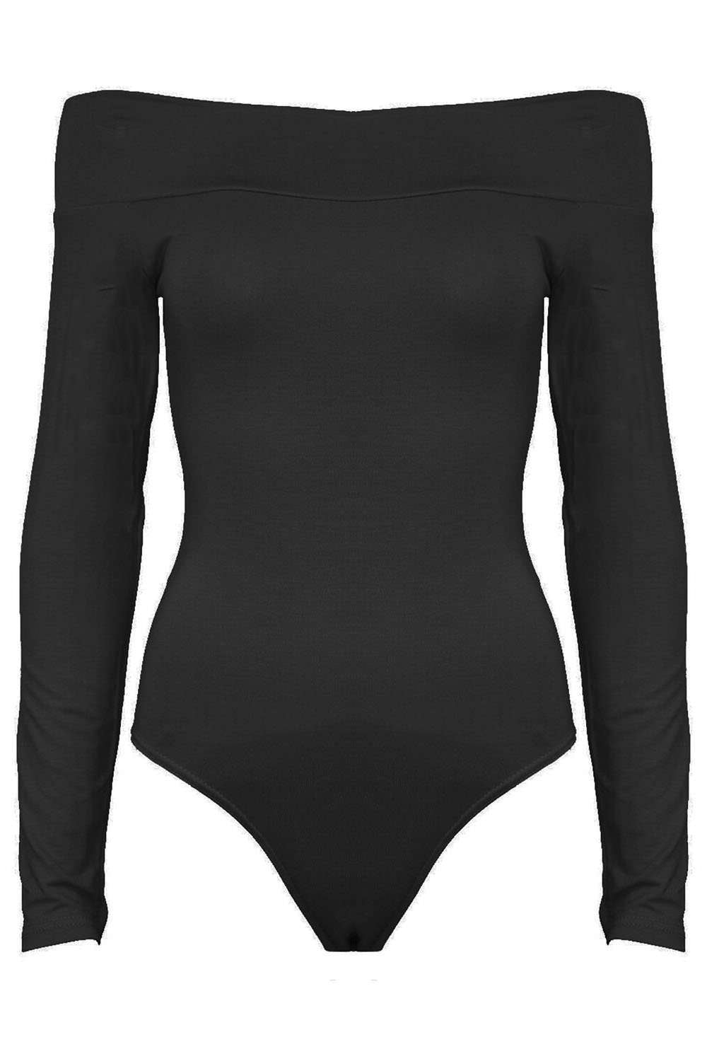 Ivy Off Shoulder Long Sleeve Jersey Bodysuit - bejealous-com