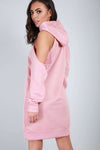 Jae Cold Shoulder Hooded Jumper Dress - bejealous-com