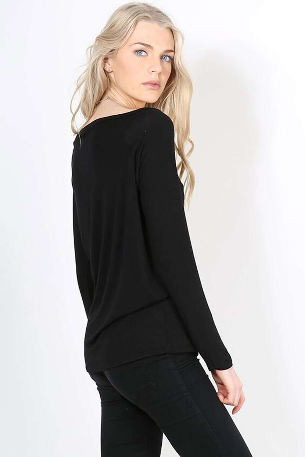 Jae Off Shoulder Long Sleeve Basic Top - bejealous-com