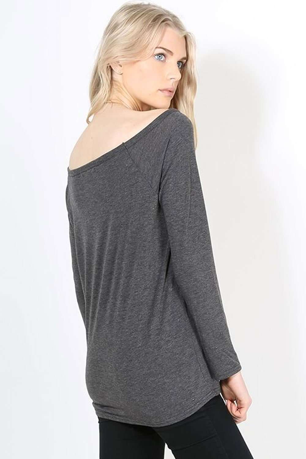Jae Off Shoulder Long Sleeve Basic Top - bejealous-com