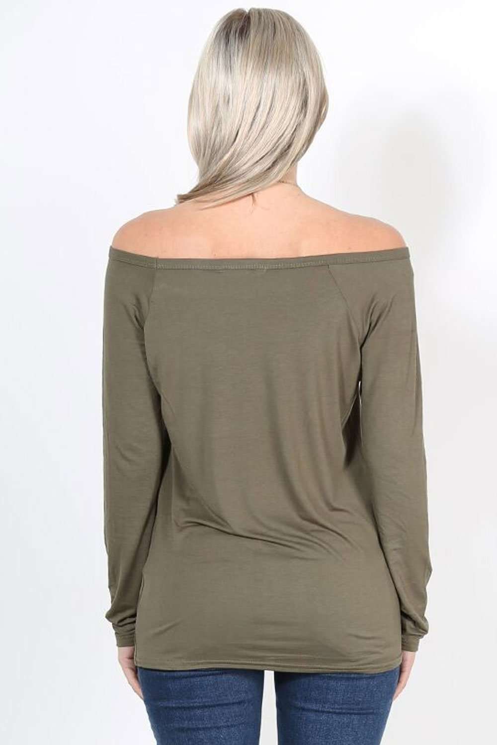 Jae Off Shoulder Long Sleeve Basic Top - bejealous-com