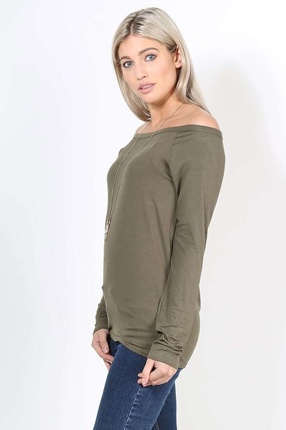 Jae Off Shoulder Long Sleeve Basic Top - bejealous-com