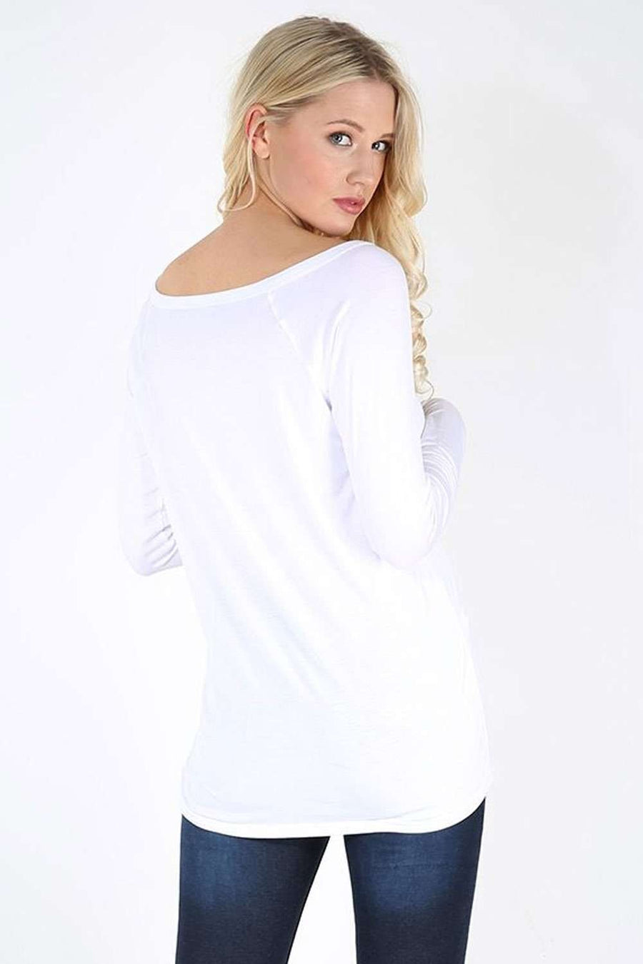 Jae Off Shoulder Long Sleeve Basic Top - bejealous-com