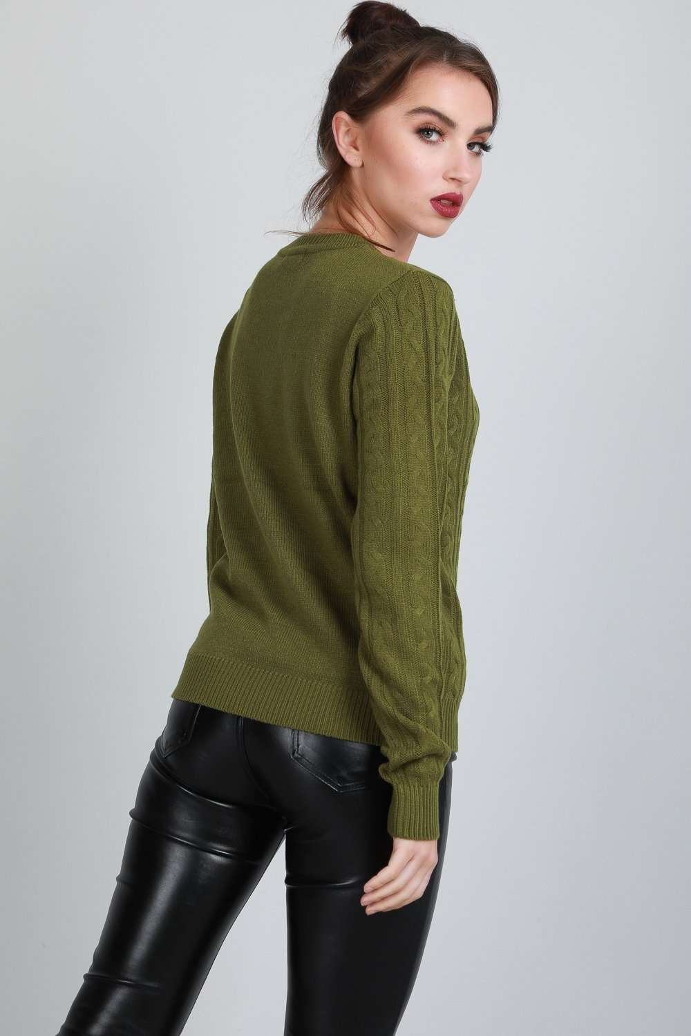 Jai Long Sleeve Cable Knitted Baggy Jumper - bejealous-com