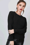 Jai Long Sleeve Cable Knitted Baggy Jumper - bejealous-com