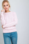 Jai Long Sleeve Cable Knitted Baggy Jumper - bejealous-com