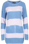 Jamelia Oversized Knitted Striped Jumper Dress - bejealous-com
