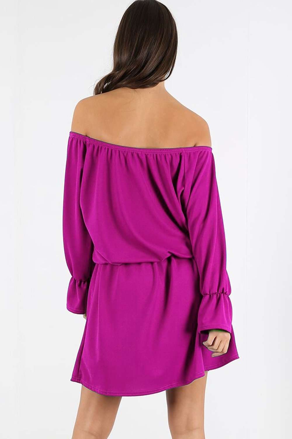Janet Off Shoulder Long Sleeve Midi Dress - bejealous-com