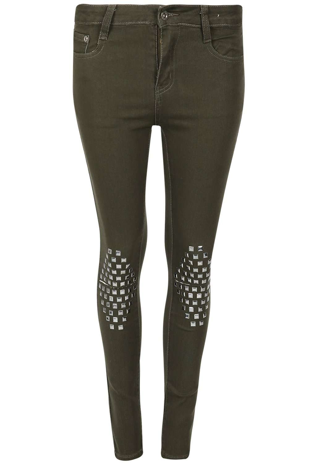 Janet Ripped Knee Studded Skinny Jeans - bejealous-com