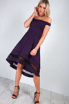Jemma Cold Shoulder Dip Hem Midi Dress - bejealous-com