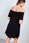 Jenna Off Shoulder Short Sleeve Mini Dress - bejealous-com