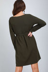 Jess Long Sleeve Button Through Midi Dress - bejealous-com