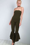 Jessica Bardot Frill Jumpsuit - bejealous-com