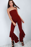 Jessica Bardot Frill Jumpsuit - bejealous-com