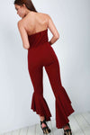 Jessica Bardot Frill Jumpsuit - bejealous-com