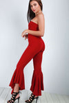 Jessica Bardot Frill Jumpsuit - bejealous-com
