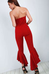 Jessica Bardot Frill Jumpsuit - bejealous-com