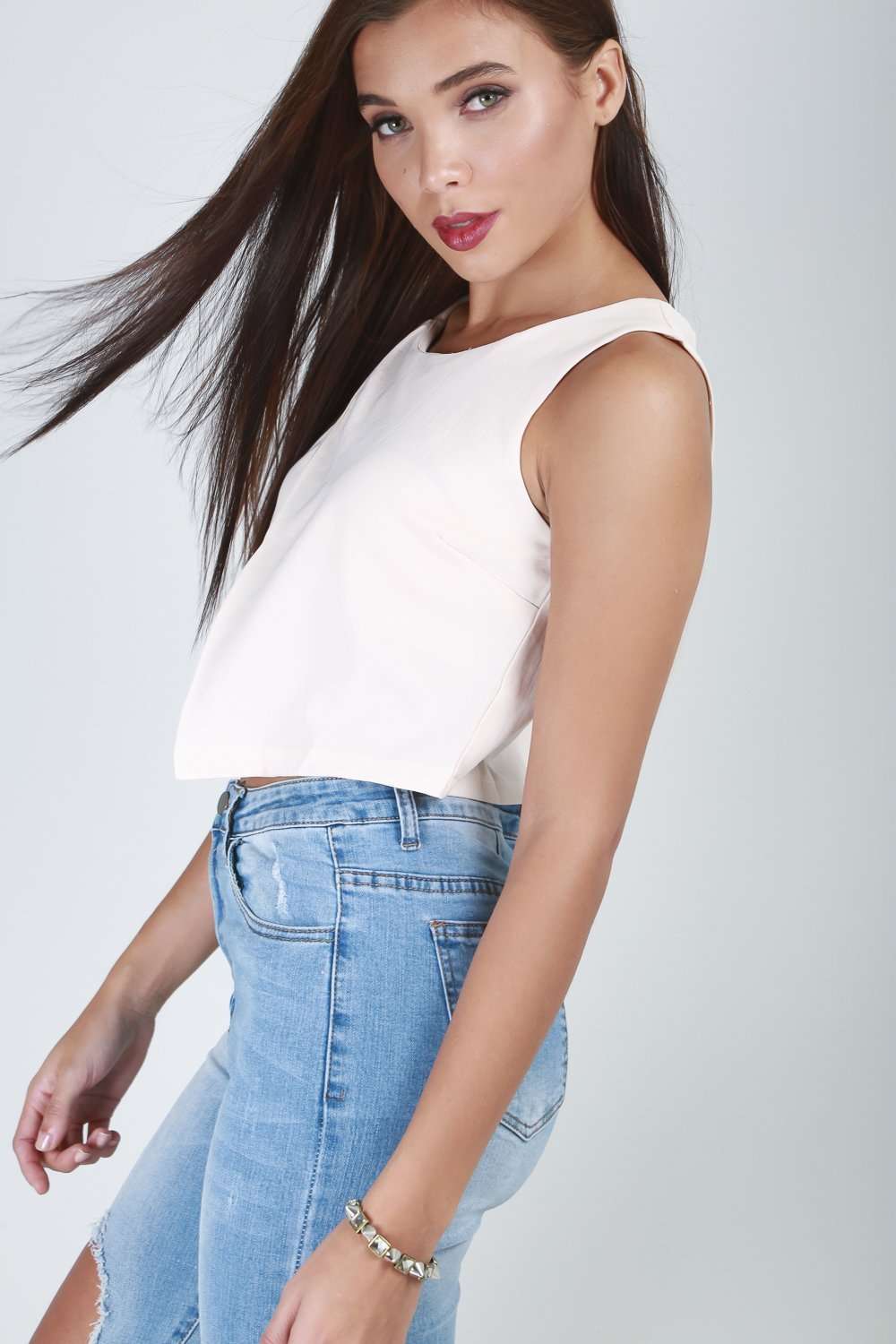 Jessica Sleeveless Wrap Front Crop Top - bejealous-com