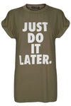 Jessica Slogan Print Baggy Tshirt - bejealous-com