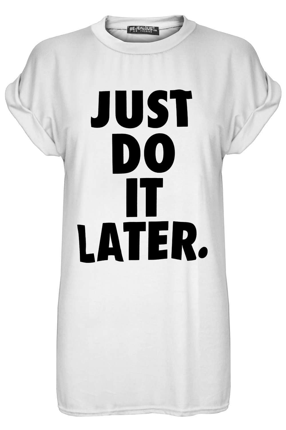 Jessica Slogan Print Baggy Tshirt - bejealous-com