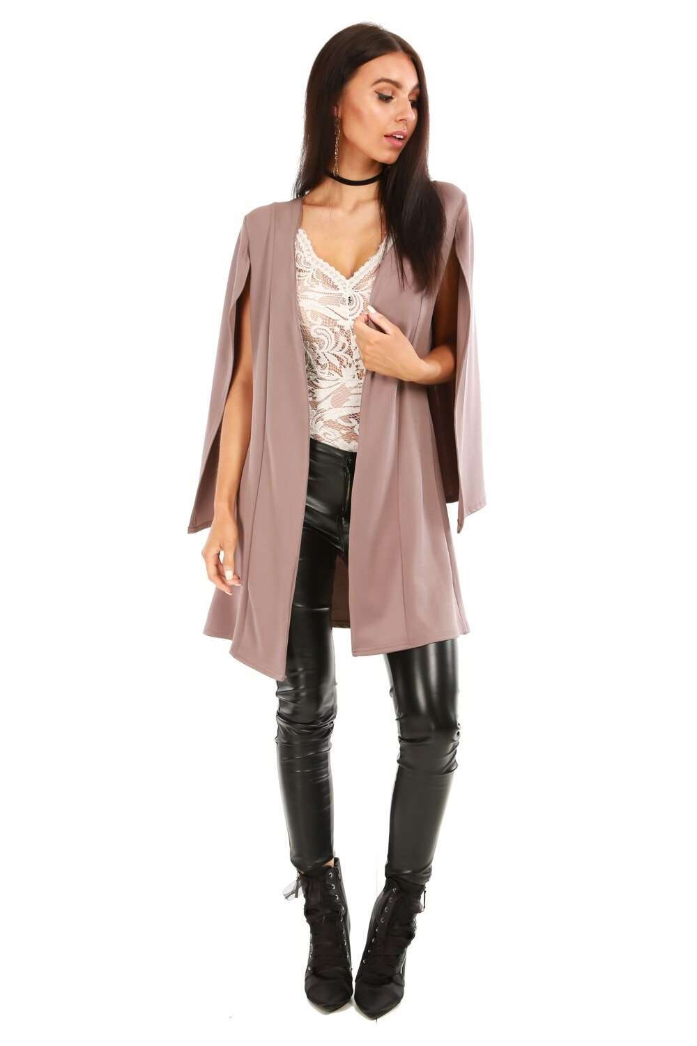 Jessie Long Line Cape Blazer Jacket - bejealous-com