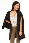 Jessie Long Line Cape Blazer Jacket - bejealous-com