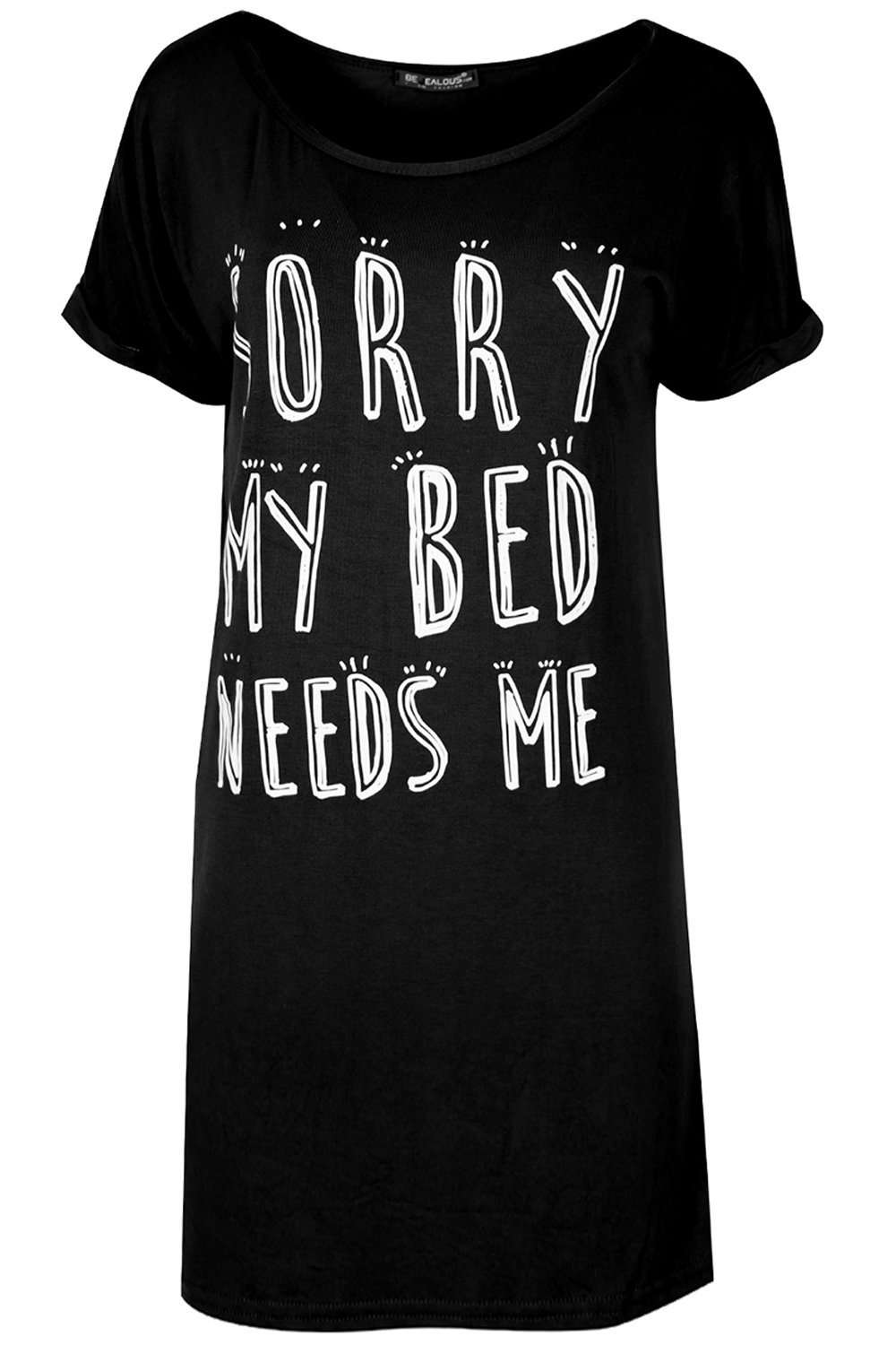 Jessie Slogan Print Oversized Pyjama Dress - bejealous-com