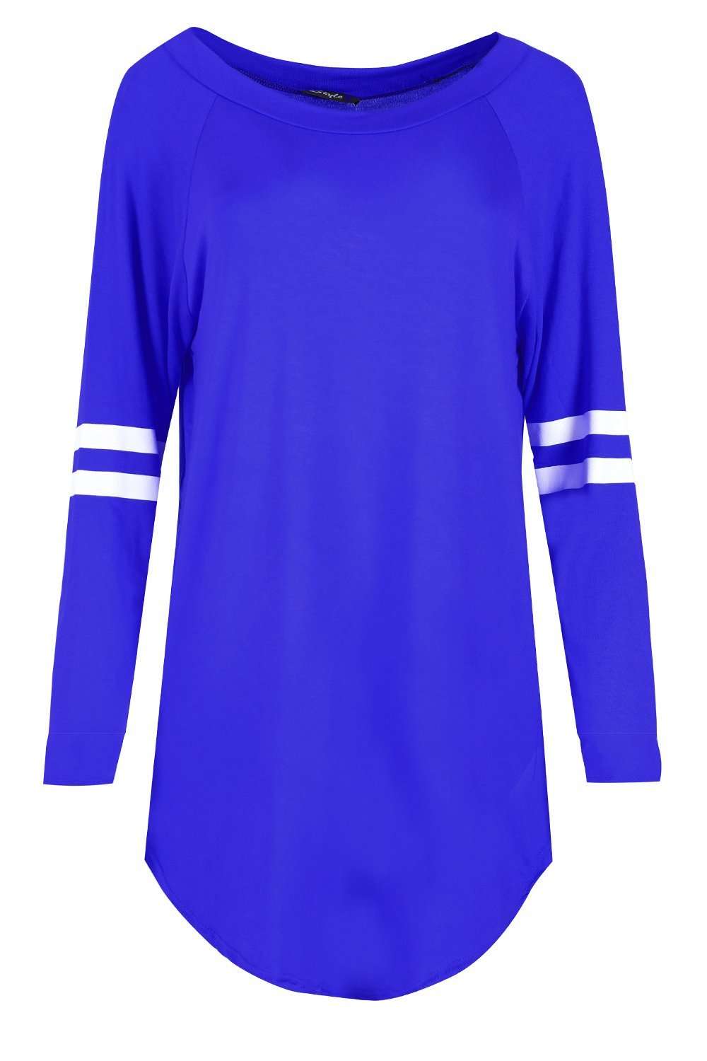 Jillian Striped Sleeve Scoop Neck Baggy Top - bejealous-com