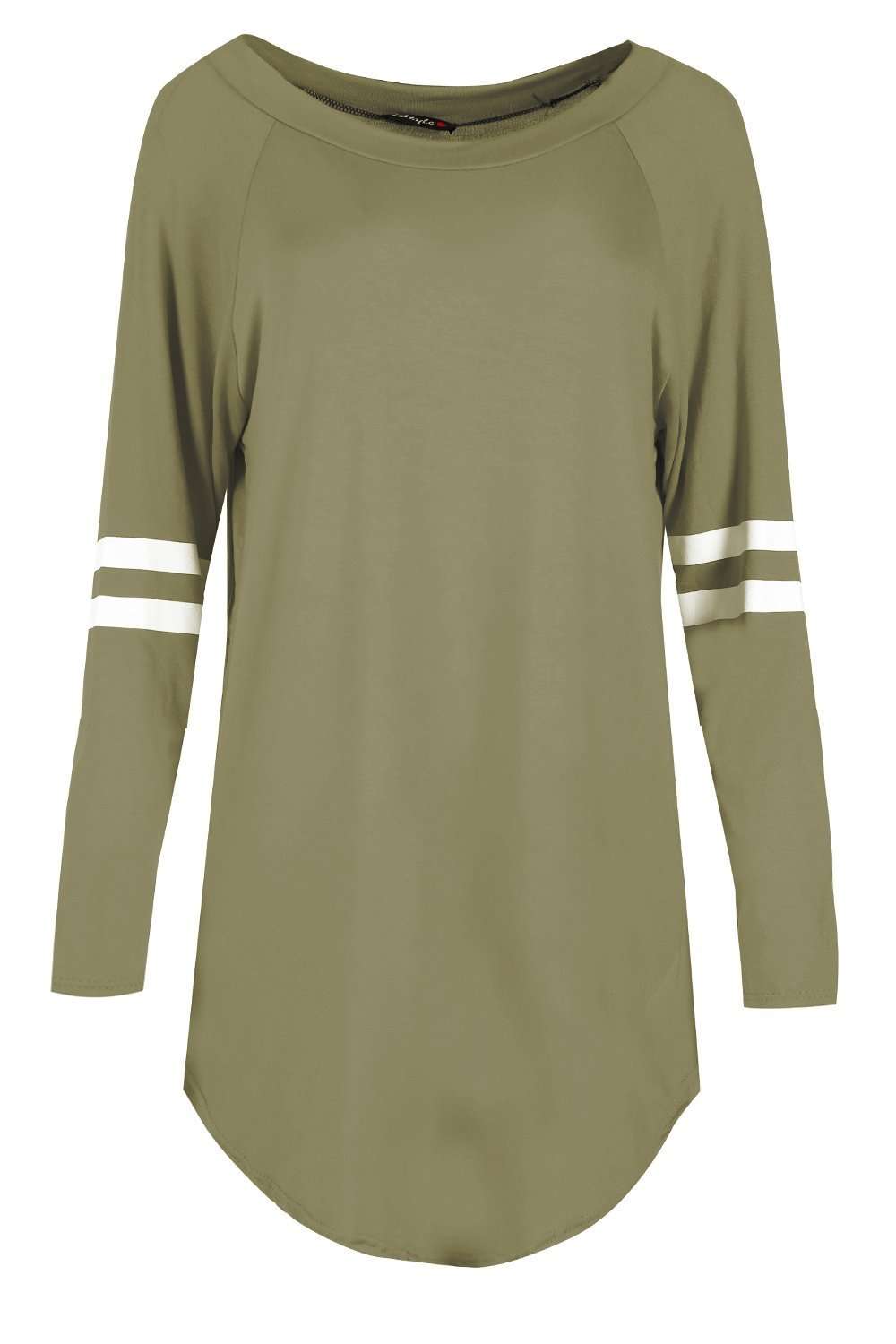 Jillian Striped Sleeve Scoop Neck Baggy Top - bejealous-com