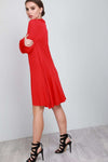 Jules Long Sleeve Roll Neck Jersey Midi Swing Dress - bejealous-com