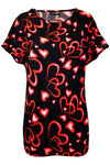 Julia Graphic Print Heart Baggy Tshirt - bejealous-com