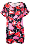 Julia Graphic Print Heart Baggy Tshirt - bejealous-com