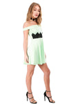 Juliette Off The Shoulder Mini Skater Dress - bejealous-com