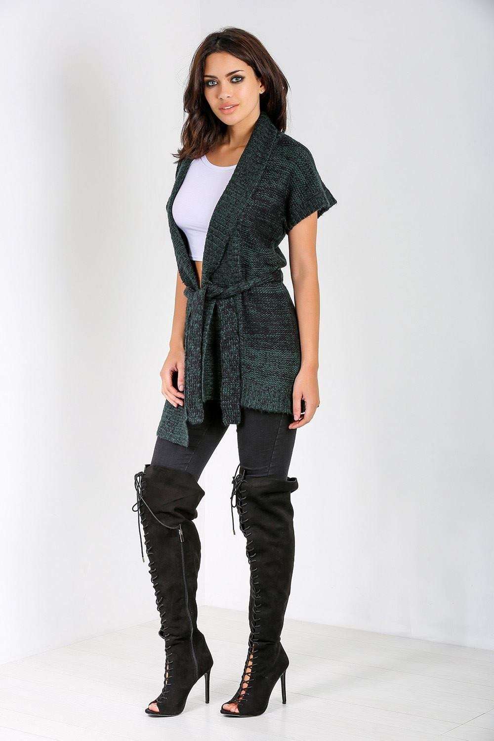 June Marl Knit Belted Cardigan - bejealous-com