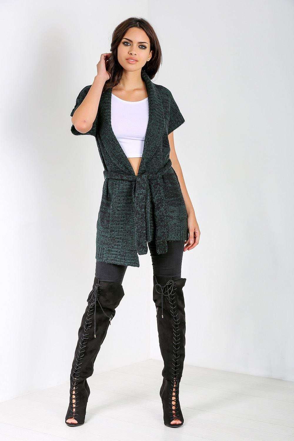 June Marl Knit Belted Cardigan - bejealous-com