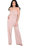 Kadie Plus Bardot Wide Leg Jumpsuit - bejealous-com