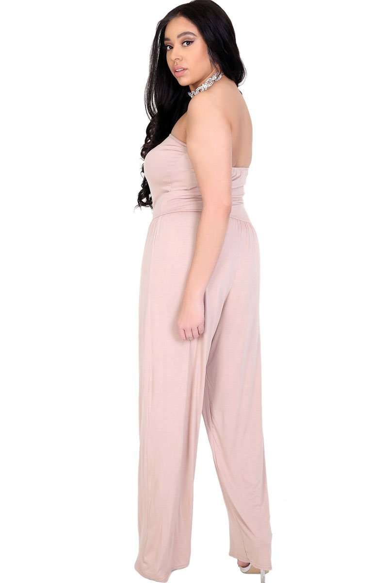 Kadie Plus Bardot Wide Leg Jumpsuit - bejealous-com