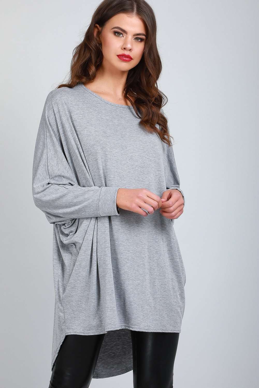 Long Sleeve Bat Wing Button Down Top - bejealous-com