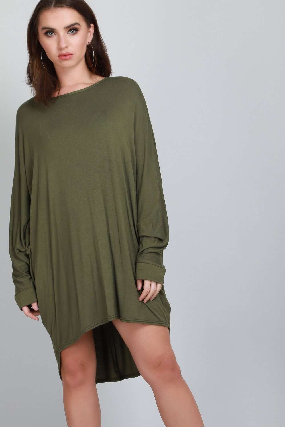 Long Sleeve Bat Wing Button Down Top - bejealous-com