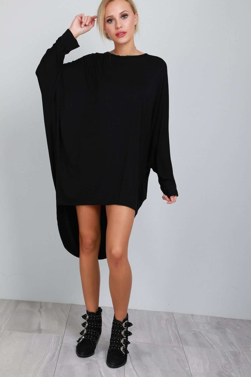 Long Sleeve Bat Wing Button Down Top - bejealous-com