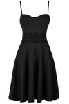 Kaillee Strappy Lace Insert Midi Skater Dress - bejealous-com