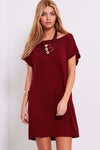 Kalis Off Shoulder Oversized Jersey Tshirt Dress - bejealous-com
