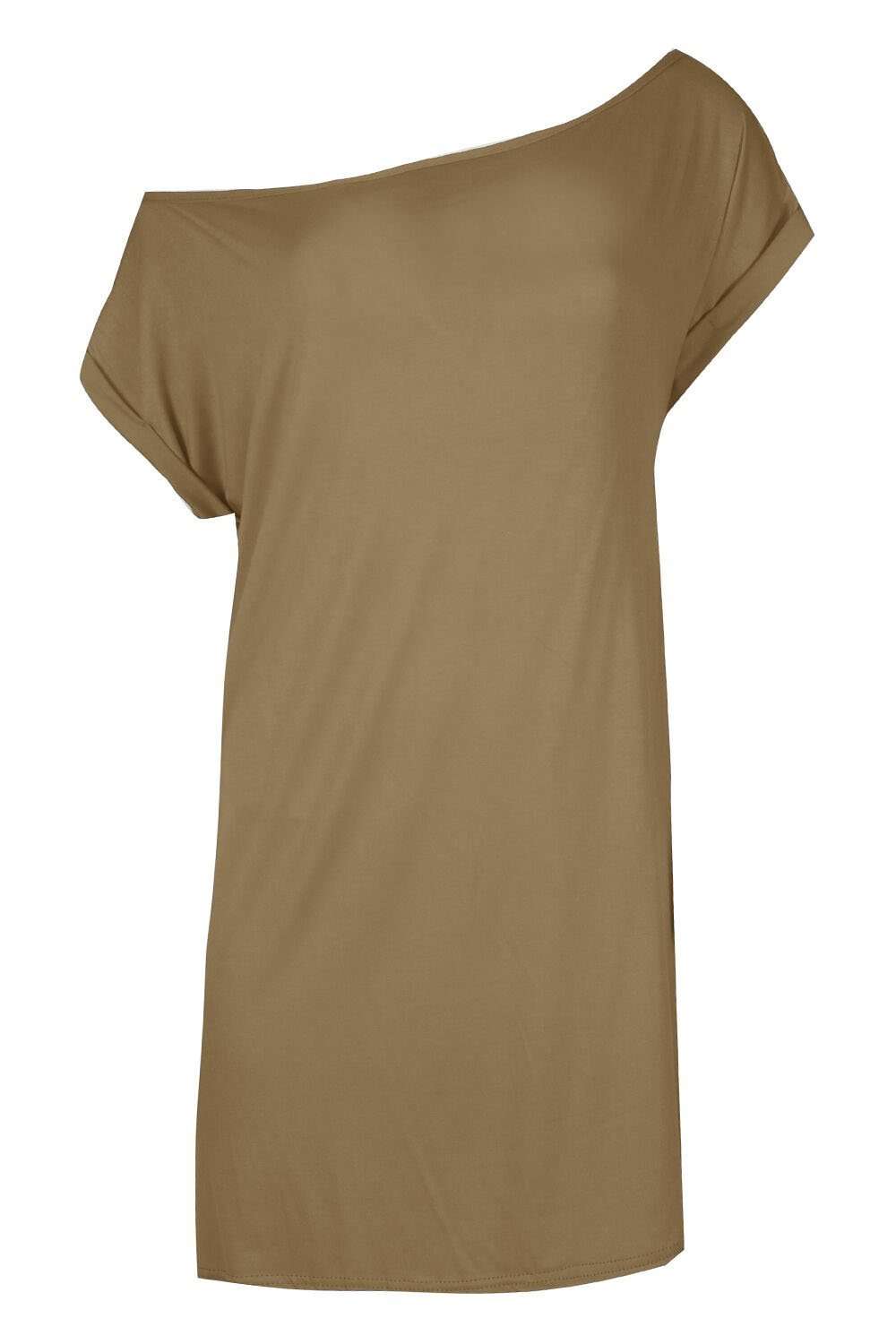 Kalis Off Shoulder Oversized Jersey Tshirt Dress - bejealous-com