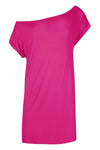Kalis Off Shoulder Oversized Jersey Tshirt Dress - bejealous-com