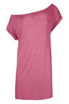 Khaki Off Shoulder Oversize Tshirt Dress - bejealous-com