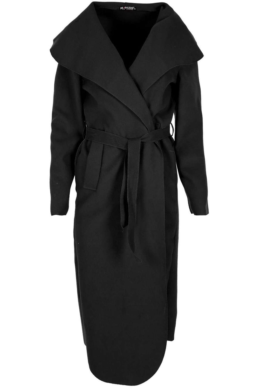 Karan Long Sleeve Midi Waterfall Jacket - bejealous-com