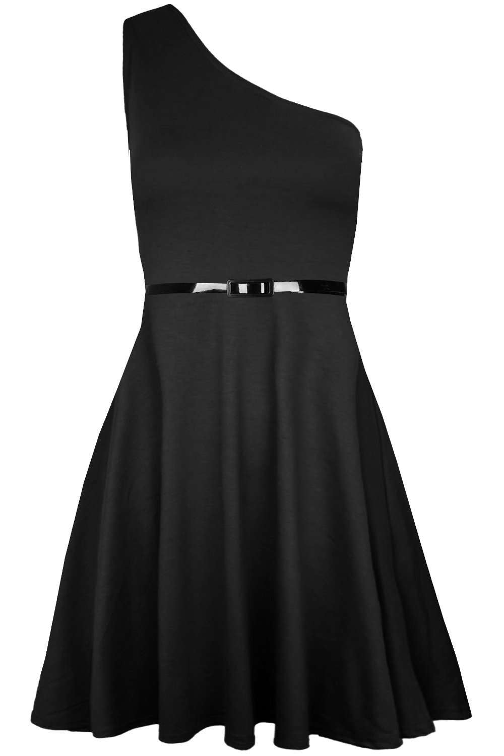 Kasie One Shoulder Mini Skater Dress - bejealous-com