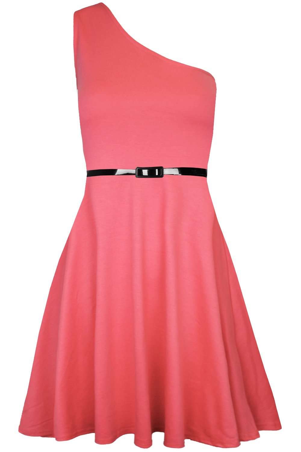 Kasie One Shoulder Mini Skater Dress - bejealous-com