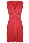 Kassie Plunge Neck Twisted Front Mini Dress - bejealous-com